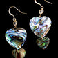 Double Abalone Heart Earrings with Gold-Filled Findings