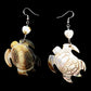 Black Lip Shell Turtle Earrings