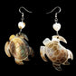 Black Lip Shell Turtle Earrings