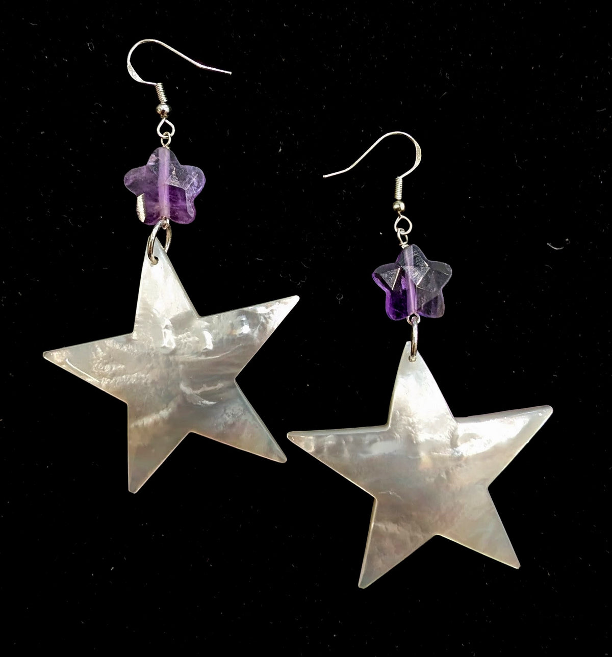 Mother-of-Pearl Star & Flower Earrings