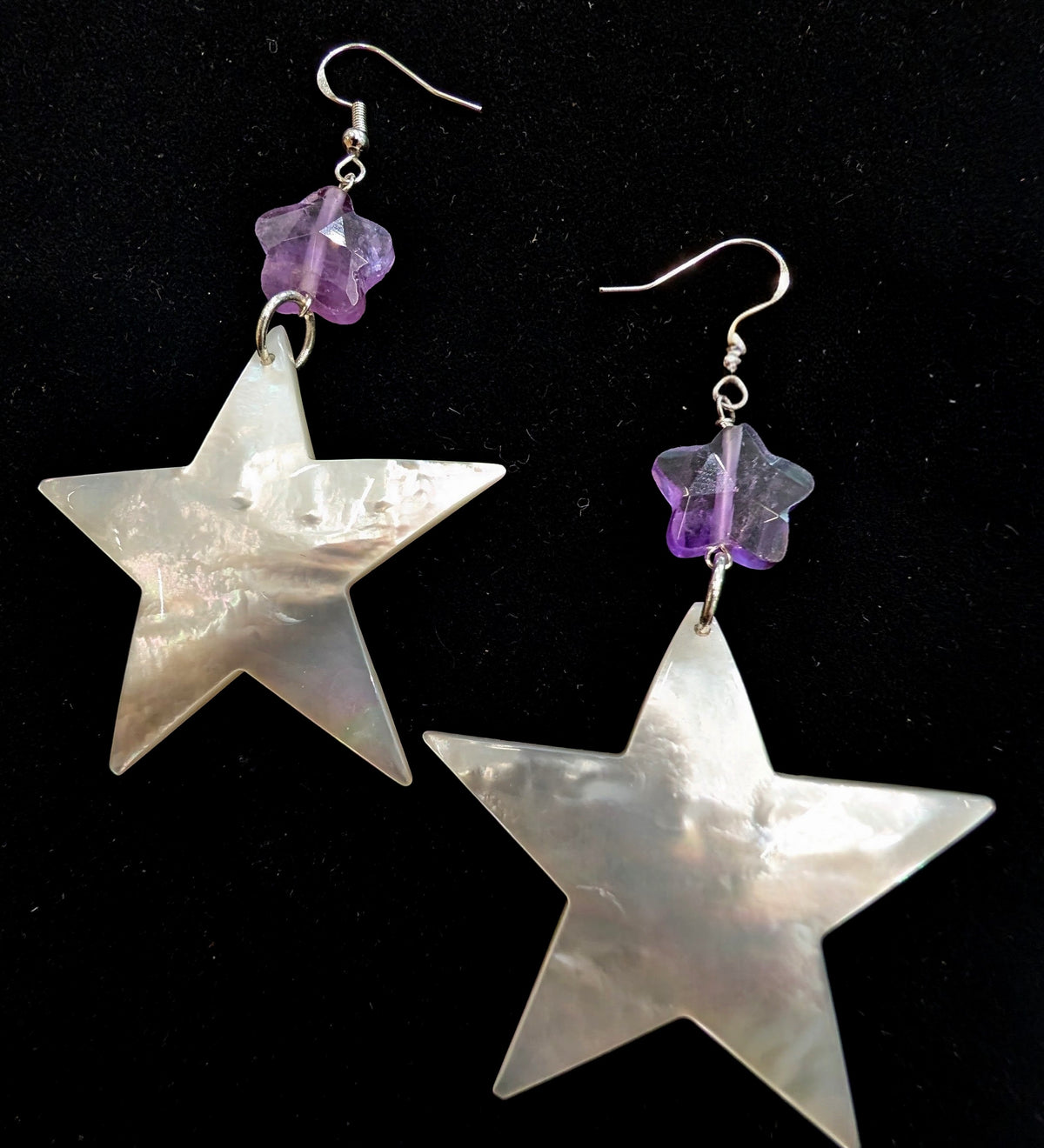 Mother-of-Pearl Star & Flower Earrings