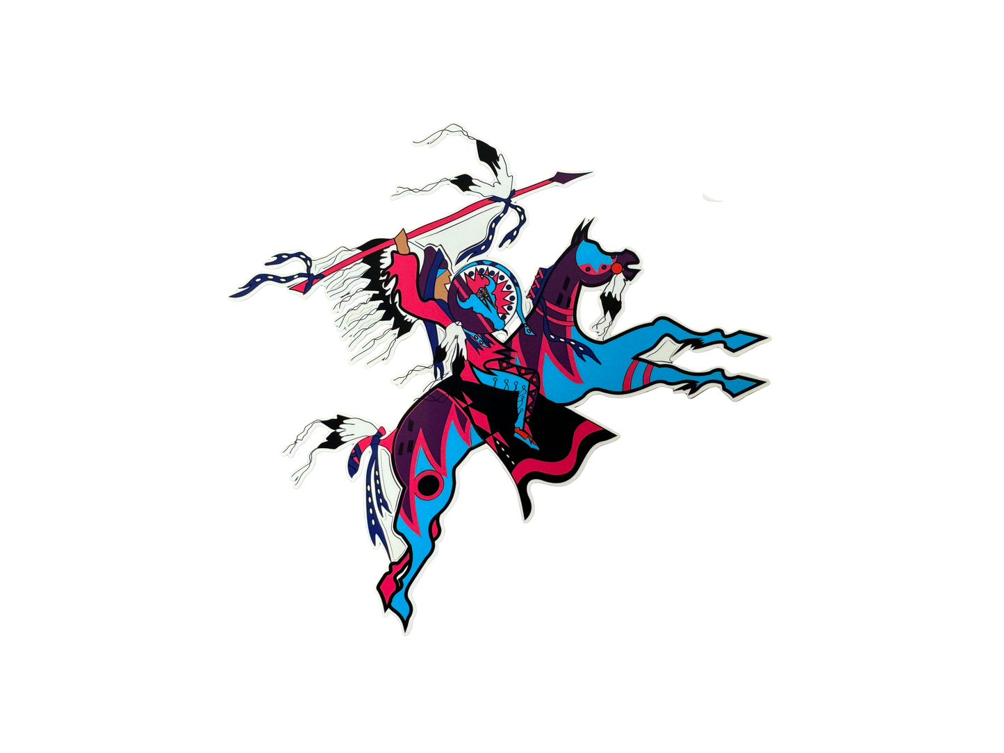 Pink Spear Warrior Vinyl Decal/Sticker