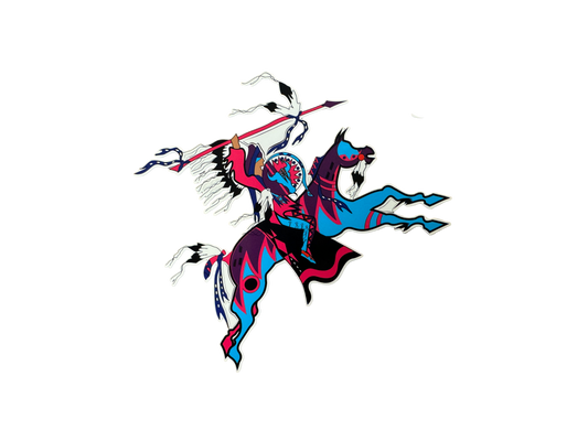 Pink Spear Warrior Vinyl Decal/Sticker