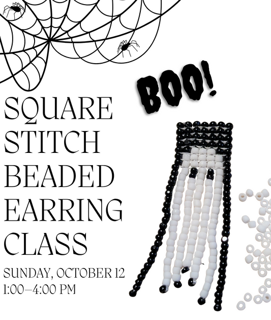Square Stitch Beaded Earring Class