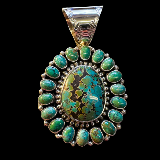 Very Important Huge Native American Navajo Tonya Rafael Turquoise Heart Sterling Silver Ring Very Important Huge Native American Navajo Tonya Rafael Turquoise Heart Sterling Silver Ring