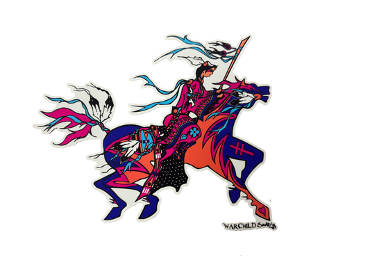 Woman Warrior Orange Vinyl Decal/Sticker