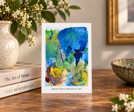 Art Postcard "Cobalt & Green"