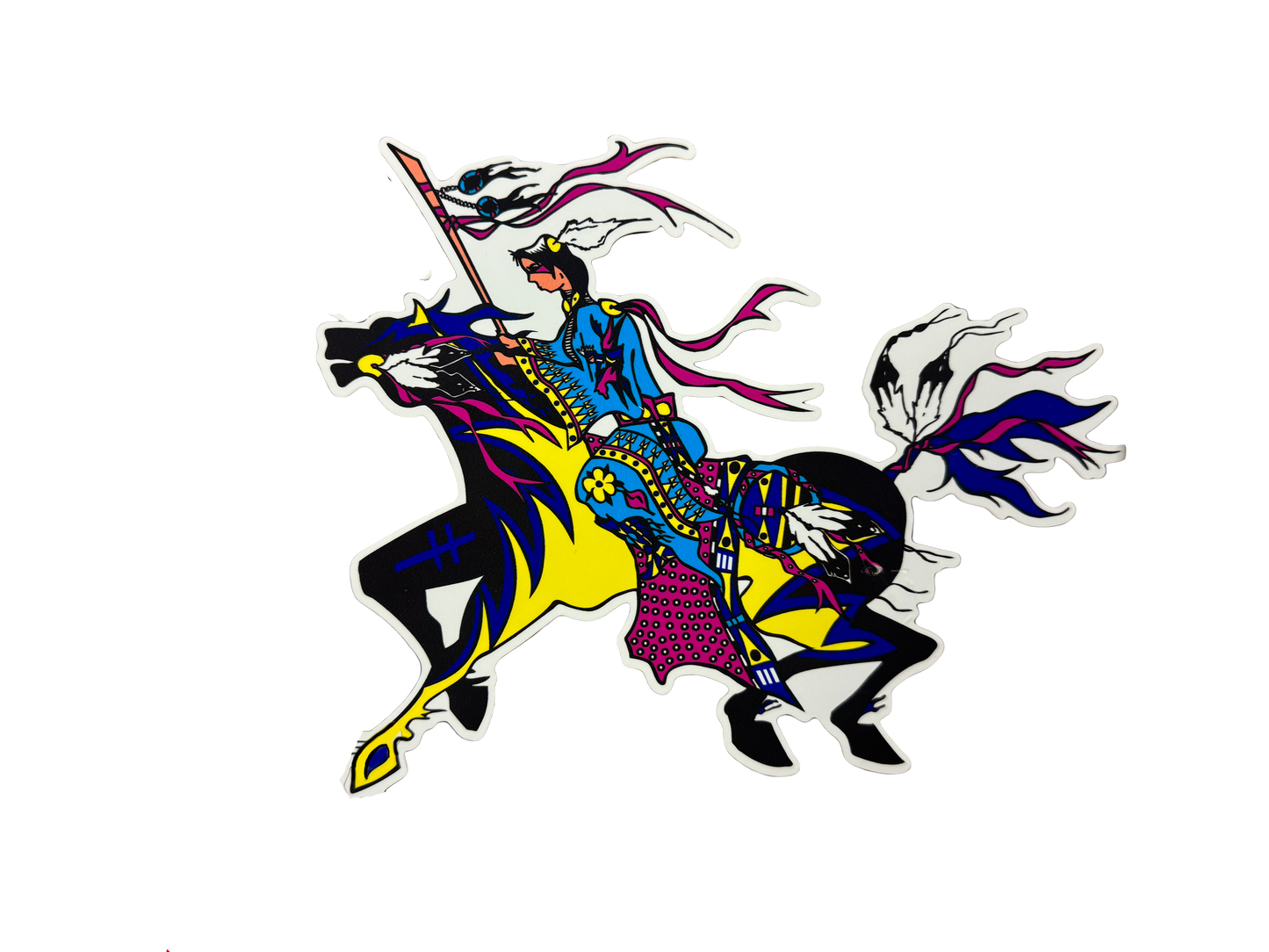 Woman Warrior Yellow Vinyl Decal/Sticker