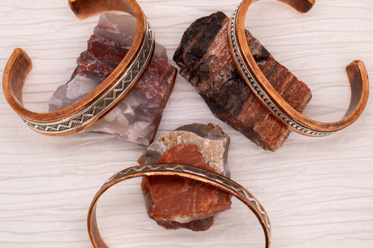 3/8" Copper and Silver Bracelet