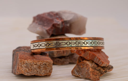 3/8" Copper and Silver Bracelet