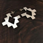 Diamond Rug Pattern Stud Earrings