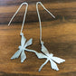 Silver Dragonfly Threader Earrings