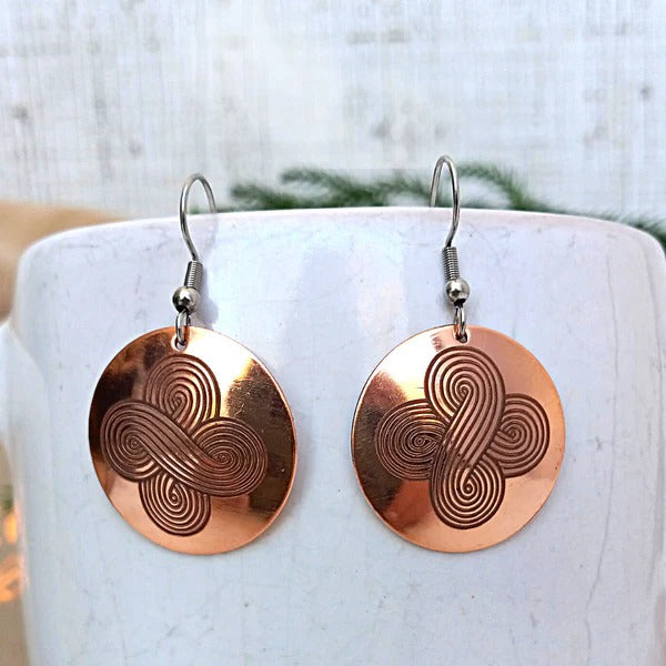 4 Directions Copper Earrings