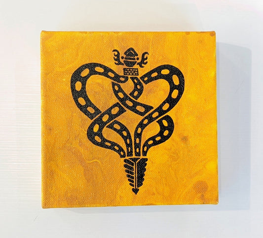 Double Divided Rattlesnake on Canvas