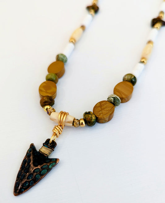 Copper Arrowhead Necklace