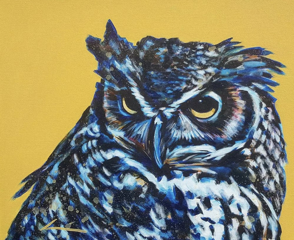 Ishkitini - Great Horned Owl Print